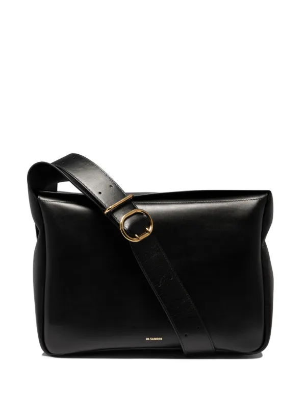 Jil Sander レザーショルダーバッグ | ブラック | FARFETCH JP
