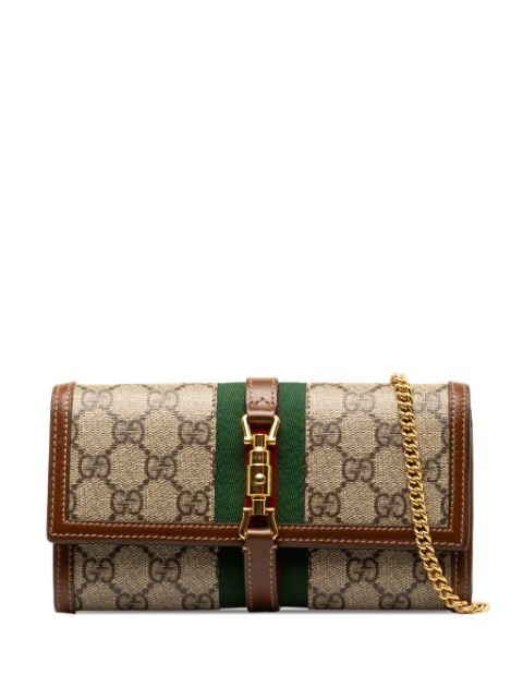 Gucci Pre-Owned 2016-2023 GG Supreme Jackie 1961 Wallet On Chain crossbody bag