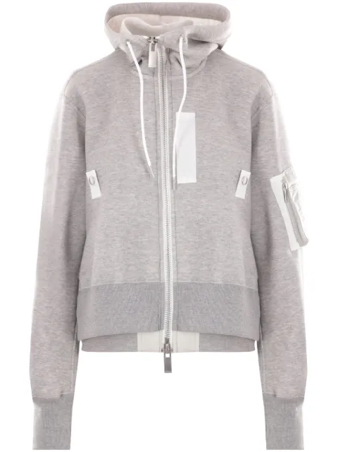 sacai classic-hood cotton-blend jacket 