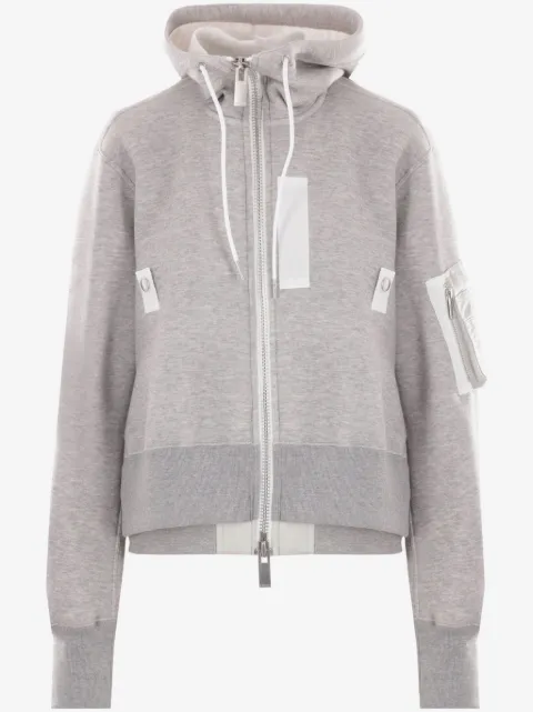 sacai classic-hood cotton-blend jacket 