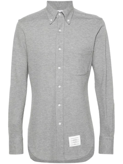 Thom Browne mélange-effect piqué shirt