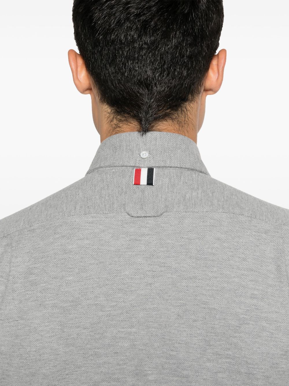 Thom Browne Poloshirt met gemêleerd-effect Grijs