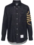 Thom Browne 4 Bar-snake denim shirt - Blue