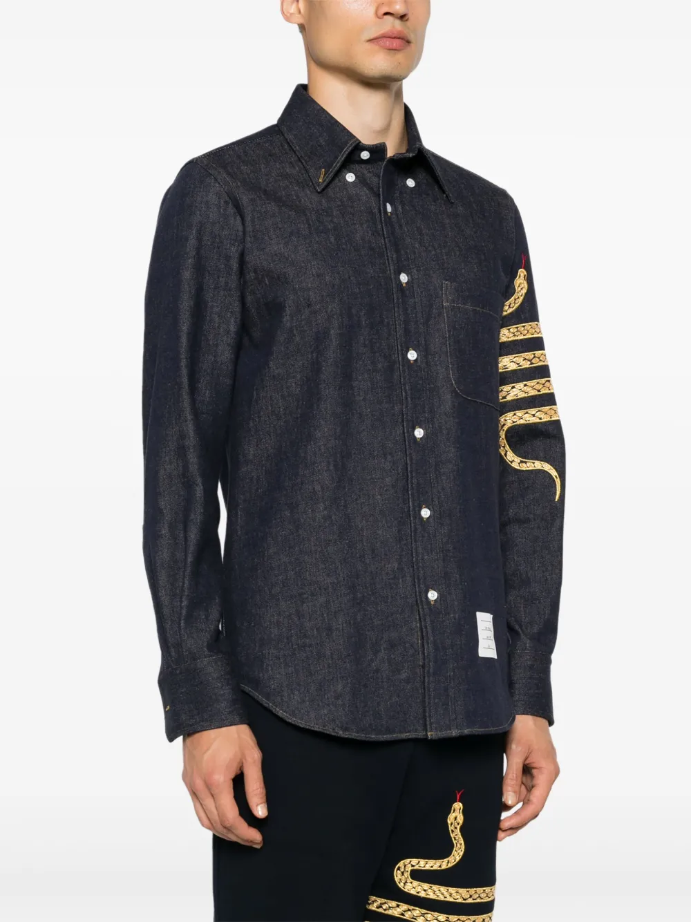 Thom Browne Denim overhemd Blauw
