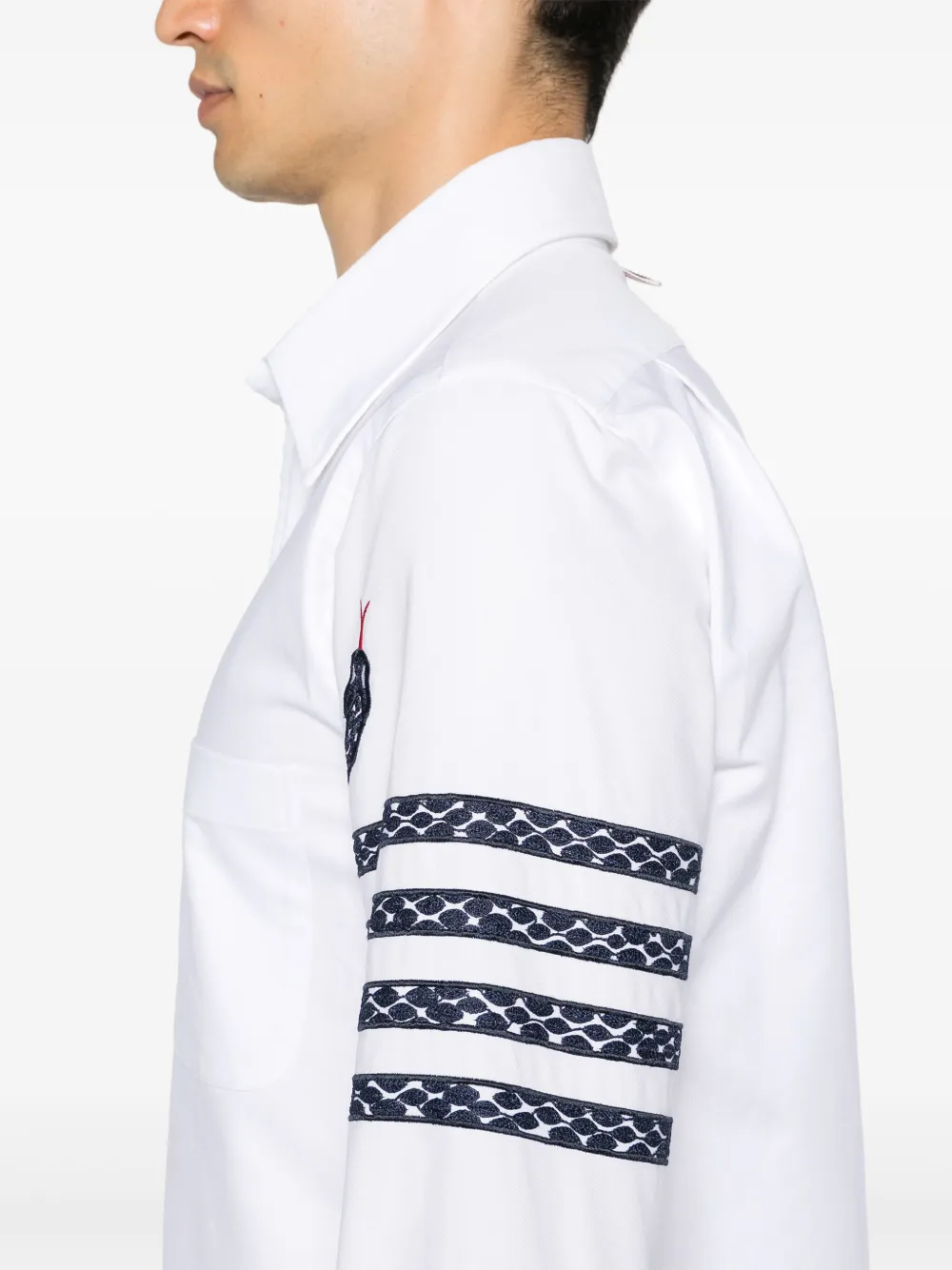 Thom Browne Overhemd met geborduurde slang Wit