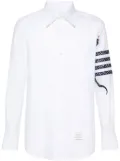 Thom Browne embroidered-snake cotton shirt - White