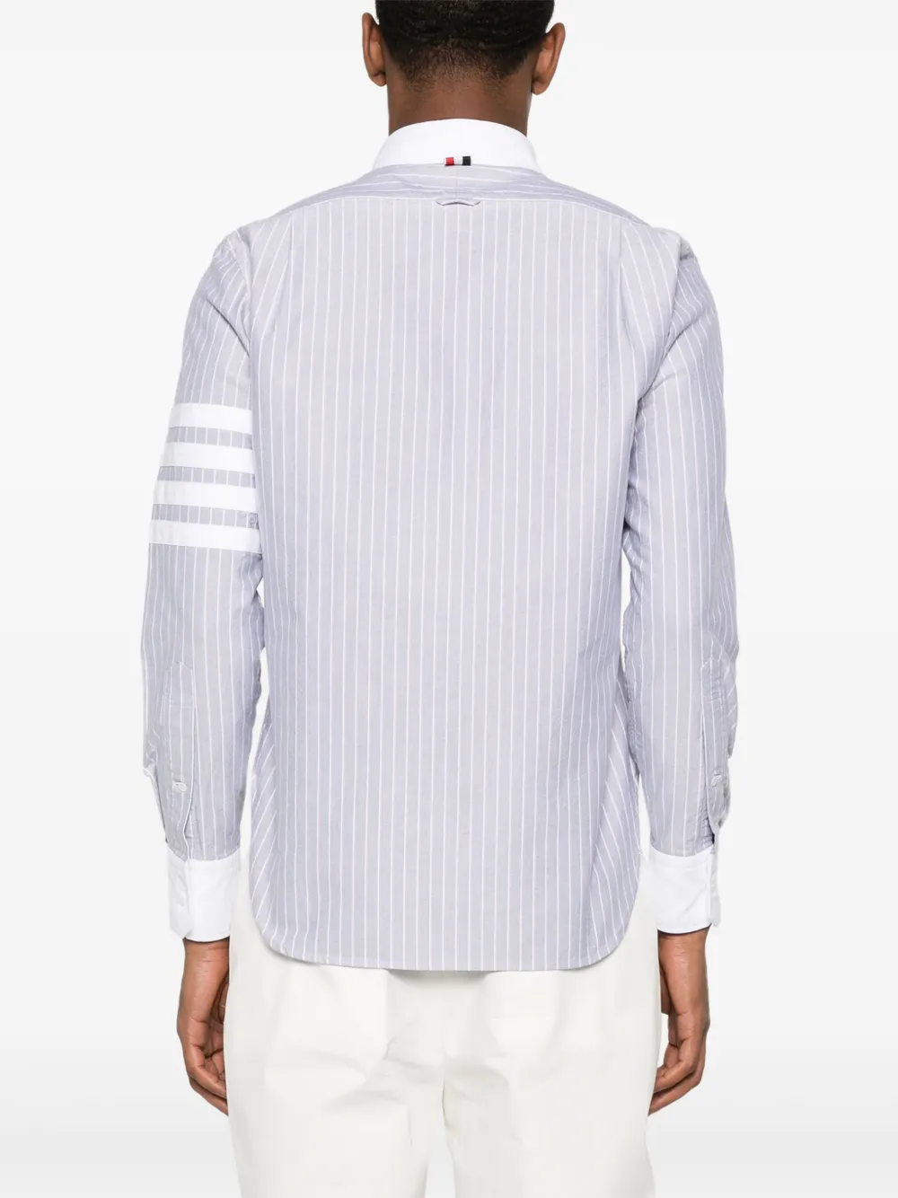 Thom Browne Overhemd met vier strepen Blauw