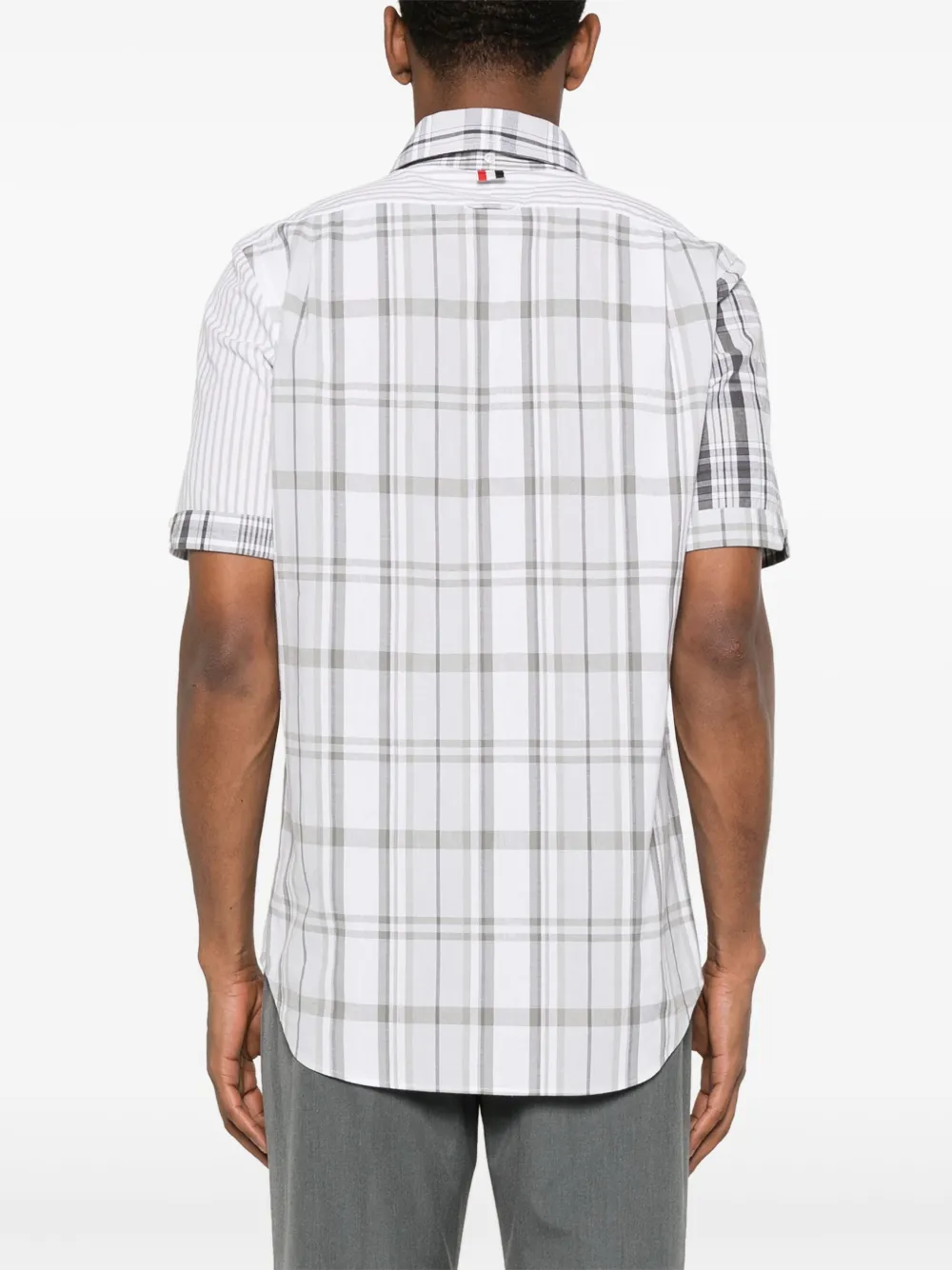 Thom Browne Overhemd met gemixt patroon Grijs