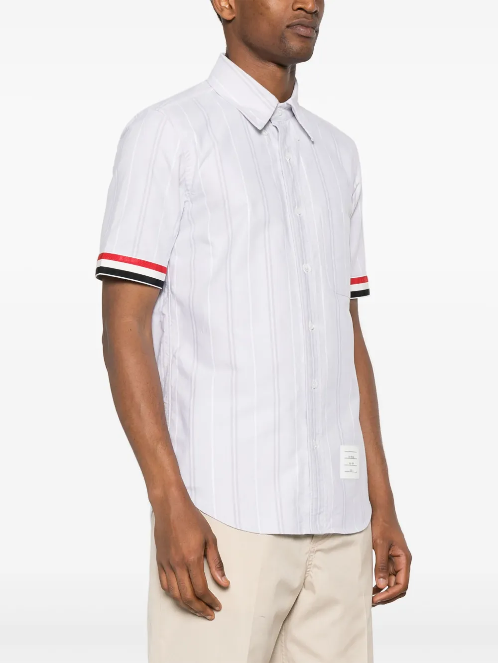 Thom Browne Overhemd met RWB-afwerking Grijs