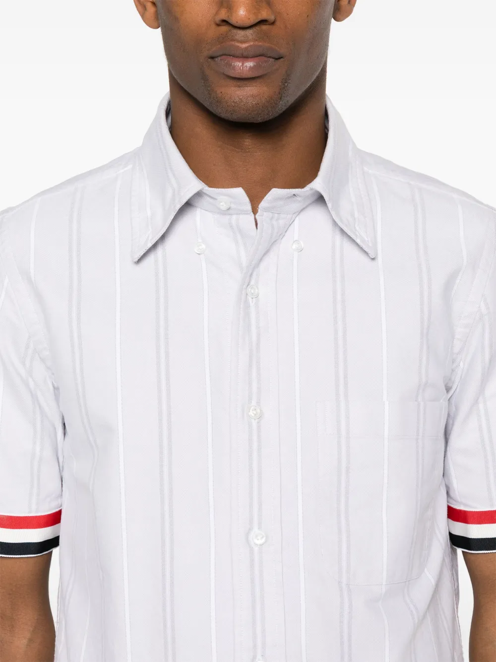 Thom Browne Overhemd met RWB-afwerking Grijs