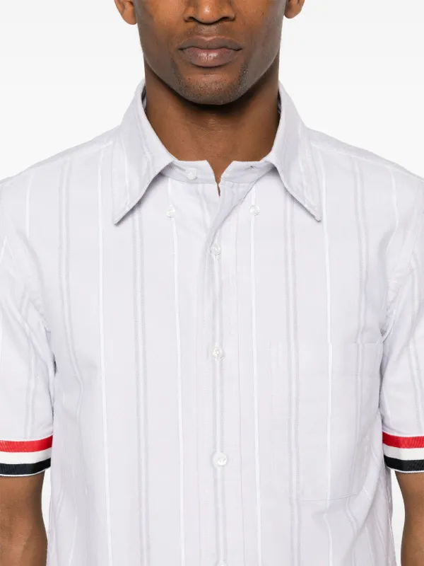 Thom Browne RWB ストライプ シャツ | グレー | FARFETCH JP