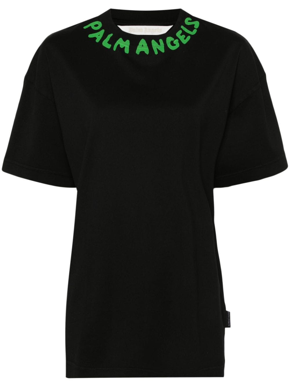 Palm Angels Logo-print Cotton T-shirt In Black