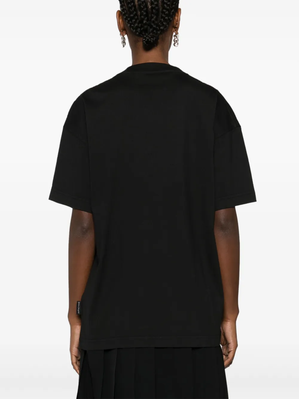 Palm Angels Logo-print Cotton T-shirt In Black
