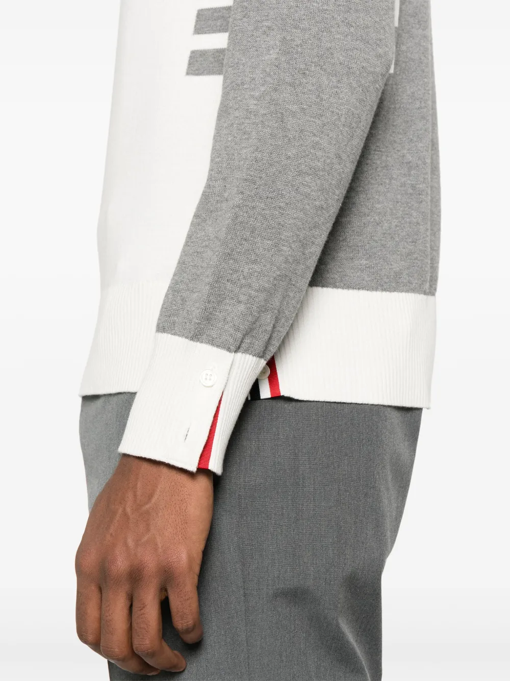 Thom Browne Trui met colourblocking Grijs