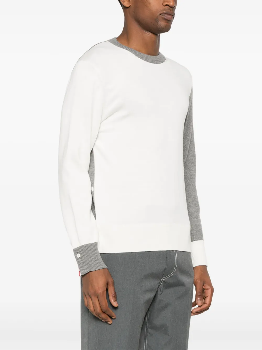 Thom Browne Trui met colourblocking Grijs