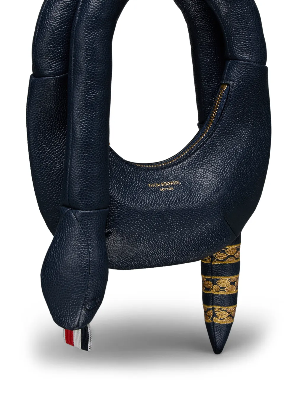 Shop Thom Browne Mini Snake Shoulder Bag In Blue