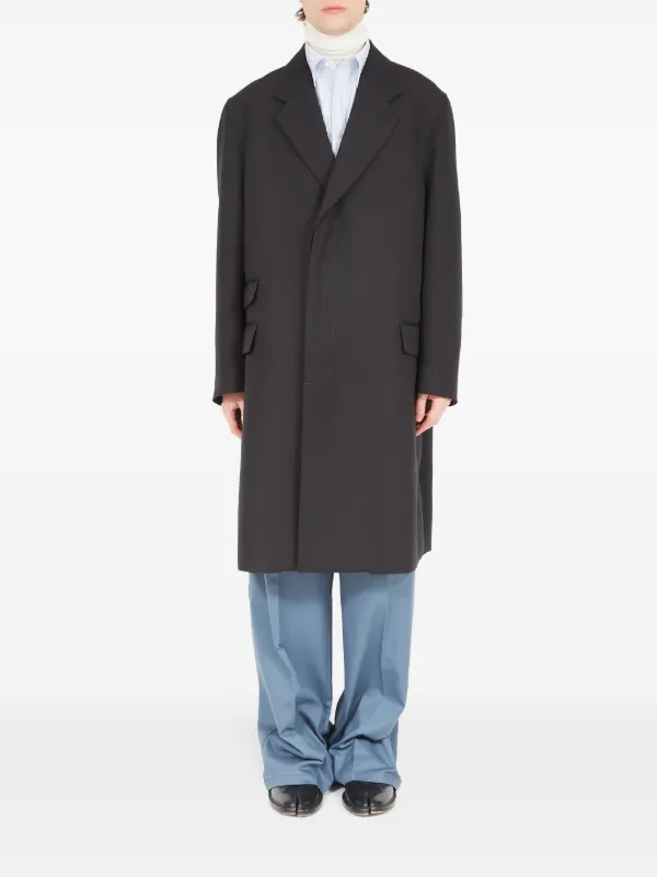 Maison Margiela single-breasted mid-length Coat | Black