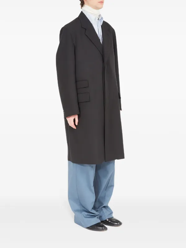 Maison Margiela single-breasted mid-length Coat | Black
