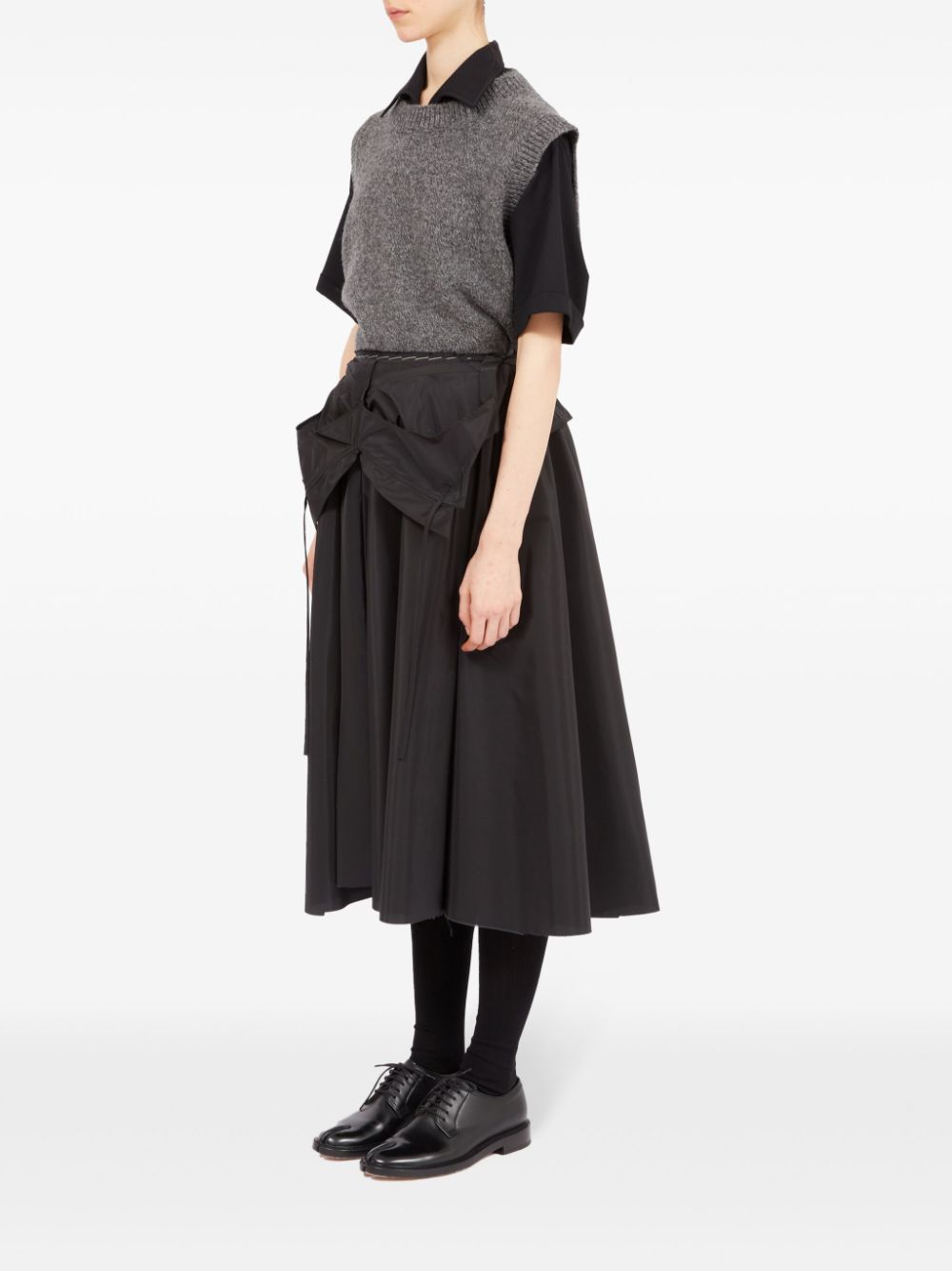 Affordable Maison Margiela layered flared midi skirt Women