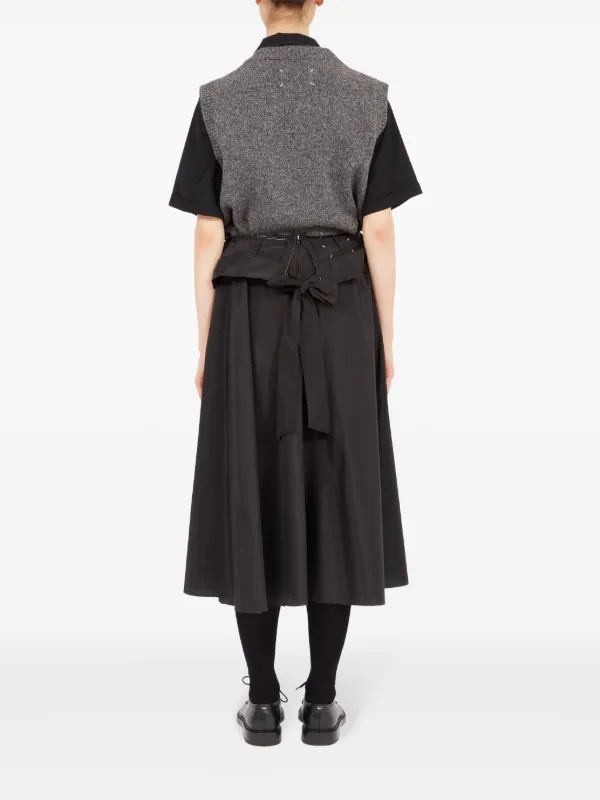 Maison Margiela レイヤード フレアスカート | ブラック