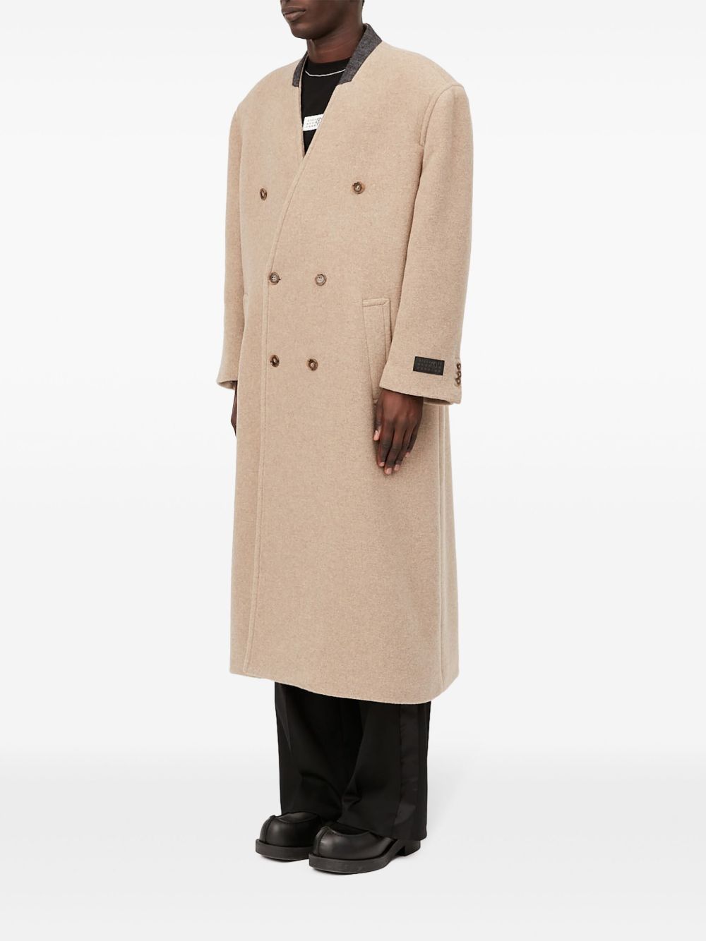 MM6 Maison Margiela numbers-applique double-breasted coat Men