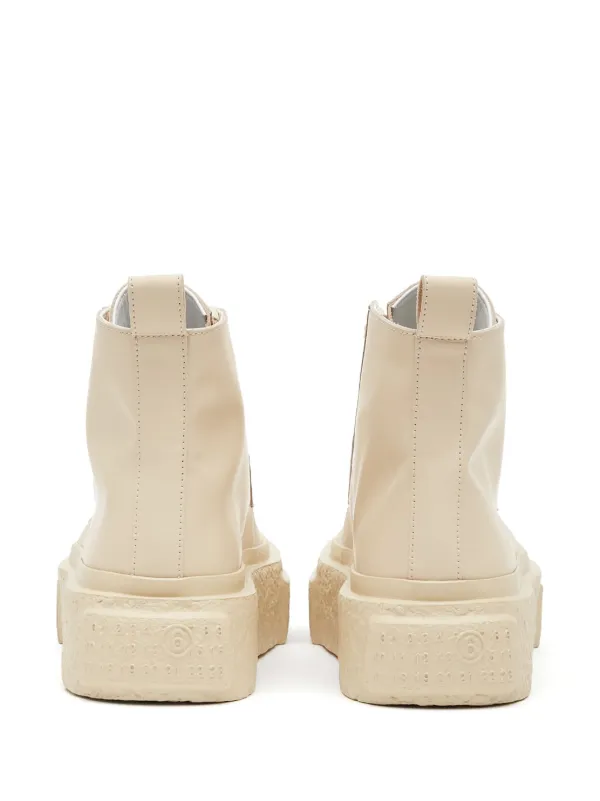 MM6 Maison Margiela lace-up Leather Sneakers | Neutrals