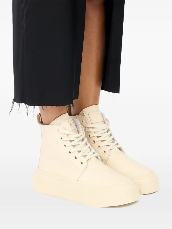 見逃し厳禁！おトクな Margiela Maison MM6 lace-up Neutrals | Sneakers Leather 靴