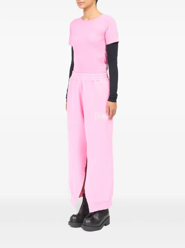 MM6 Maison Margiela Slit loose-fit Track Pants | Pink | FARFETCH