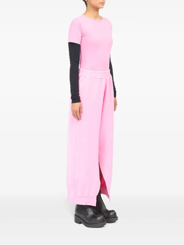 MM6 Maison Margiela Slit loose-fit Track Pants | Pink | FARFETCH