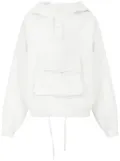 Maison Margiela slouchy-hood linen jacket - White