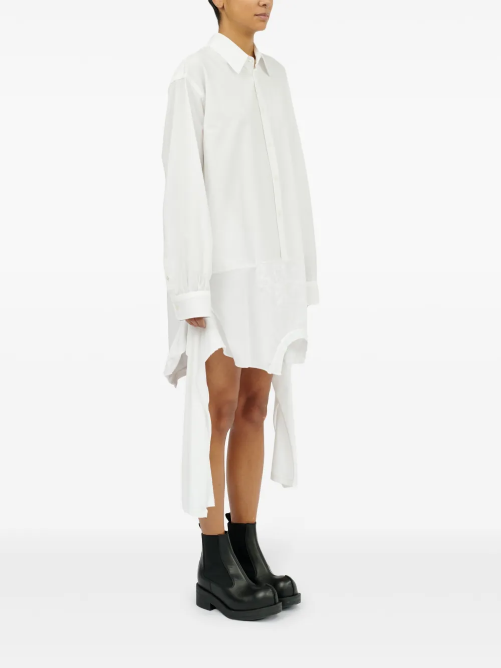 MM6 Maison Margiela Asymmetrische blousejurk Wit