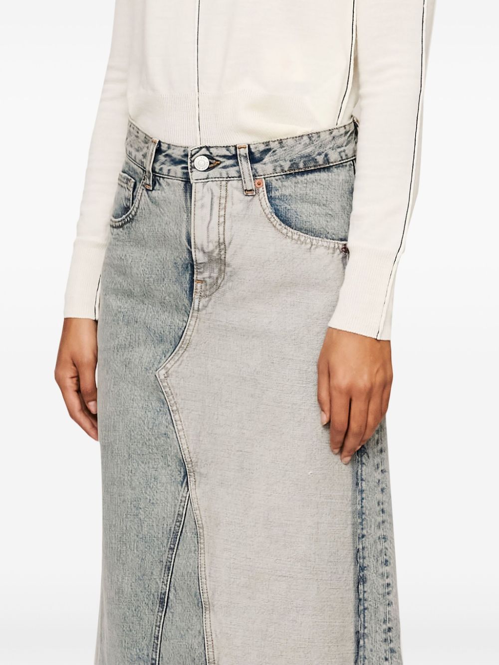 Affordable MM6 Maison Margiela slit denim maxi-skirt Women