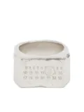 MM6 Maison Margiela geometric numeric signature ring - Silver