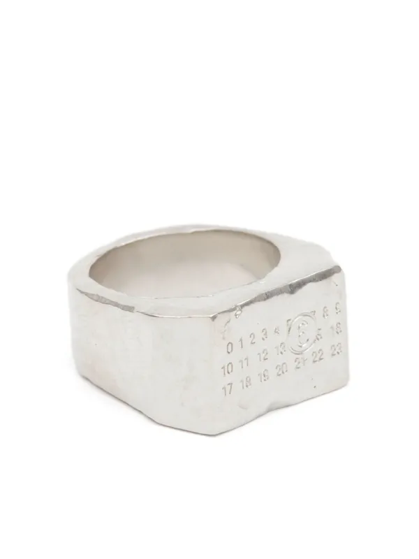 MM6 Maison Margiela Geometric Numeric Signature Ring