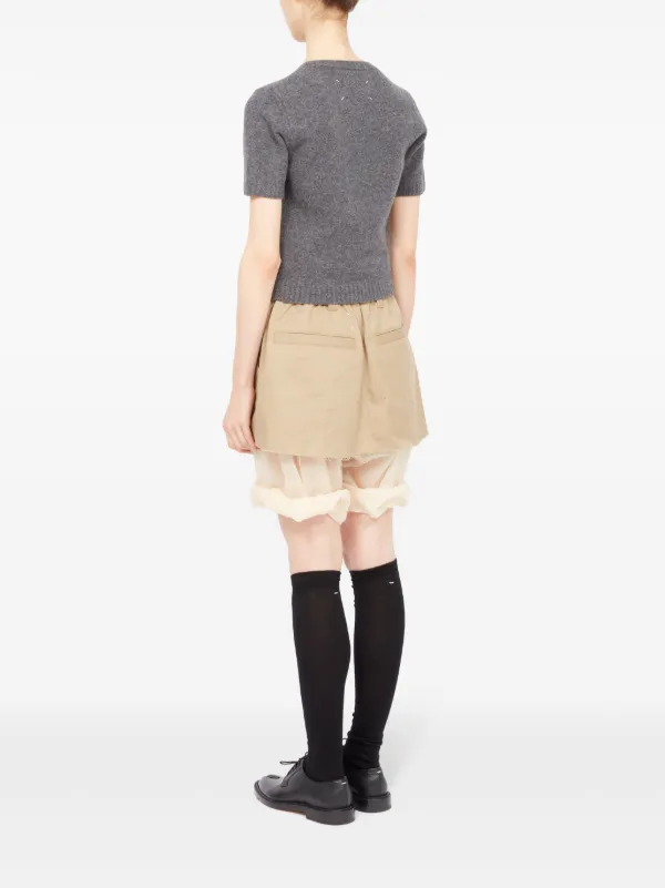 【関税＆送料込み】Maison Margiela Wool Crew Neck T-Shirt Maison Margiela crew-neck Wool T-shirt | Grey | FARFETCH