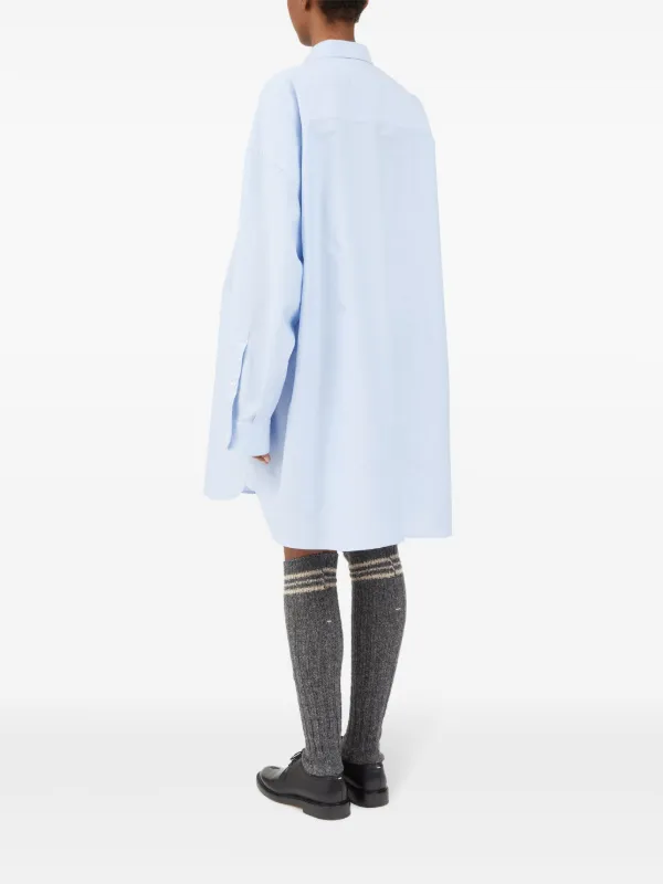 Maison Margiela◆ジップアップ ロングスリーブシャツ/36/コットン/ライトブルー/S51DL0269 Maison Margiela メゾン・マルジェラ ロングスリーブ シャツ