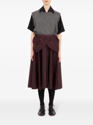 「MAISON MARGIELA」ツイル＆ポプリン レイヤード スカート レイヤード Maison Margiela(メゾン マルジェラ) スカート