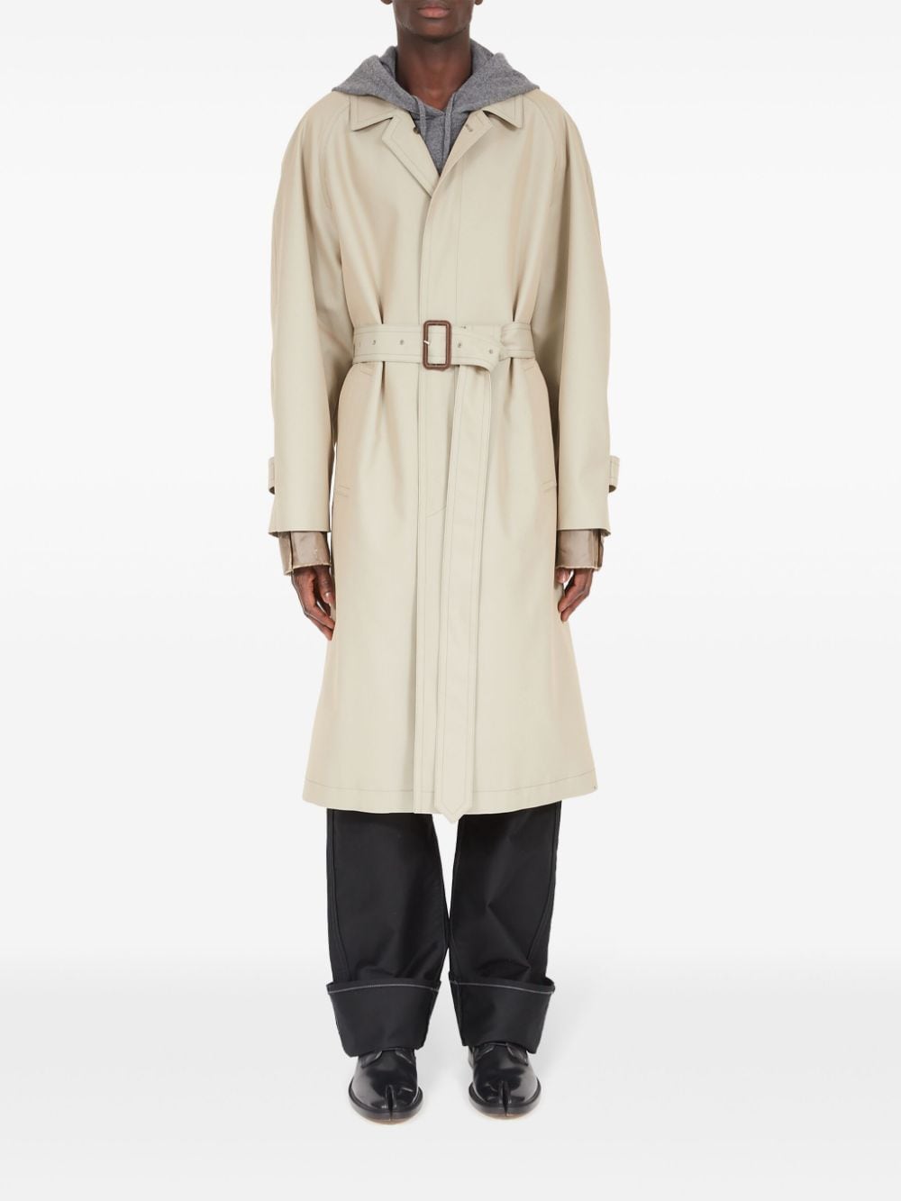 Maison Margiela Gelaagde trenchcoat met ceintuur - Beige