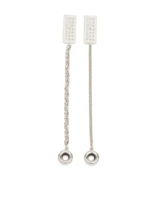 【MM6 MAISON MARGIELA】SILVER NEW NUMERICAL LOGO EARINGS MM6 Maison Margiela Silver New Numerical Logo Earrings MM6