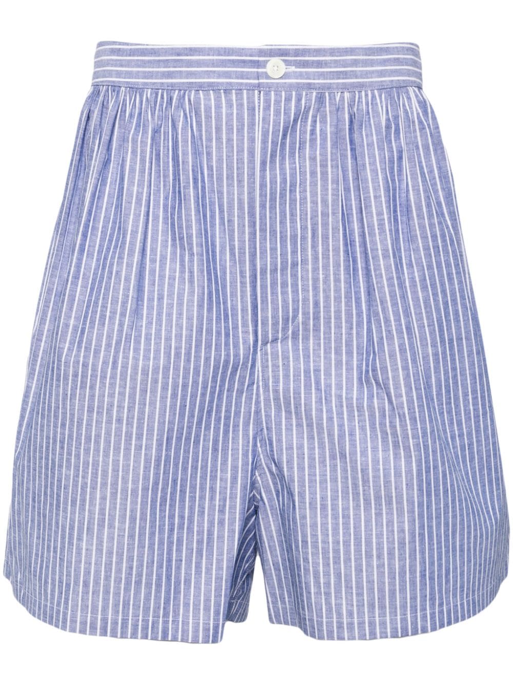 Hed Mayner Striped Wide-leg Shorts In Blue