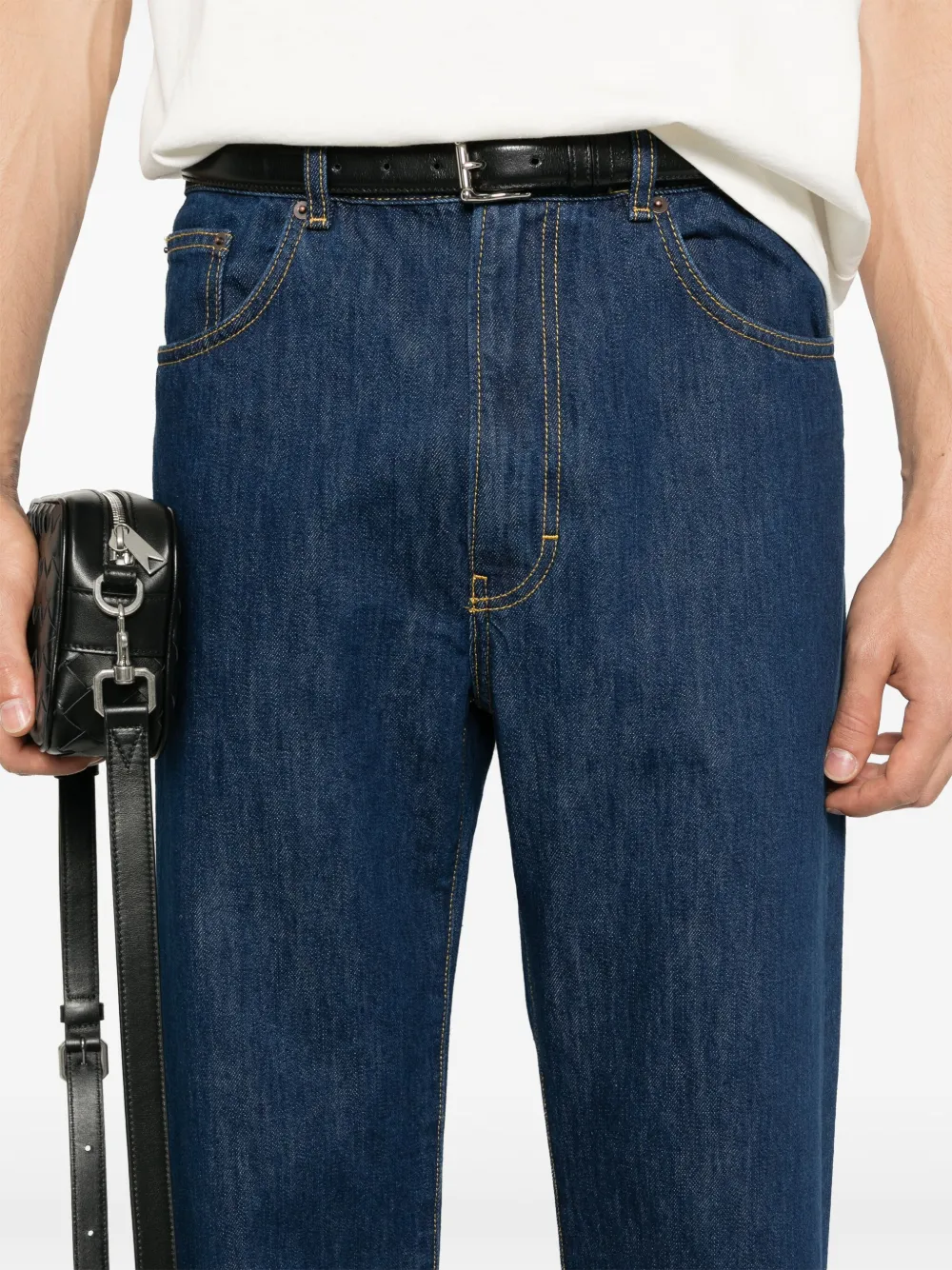 Jeanerica Vega Mid-rise Straight-leg Jeans In Blue