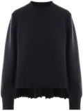 sacai panelled crew-neck sweatshirt - Black