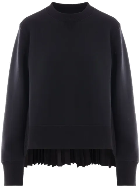 sacai panelled crew-neck sweatshirt