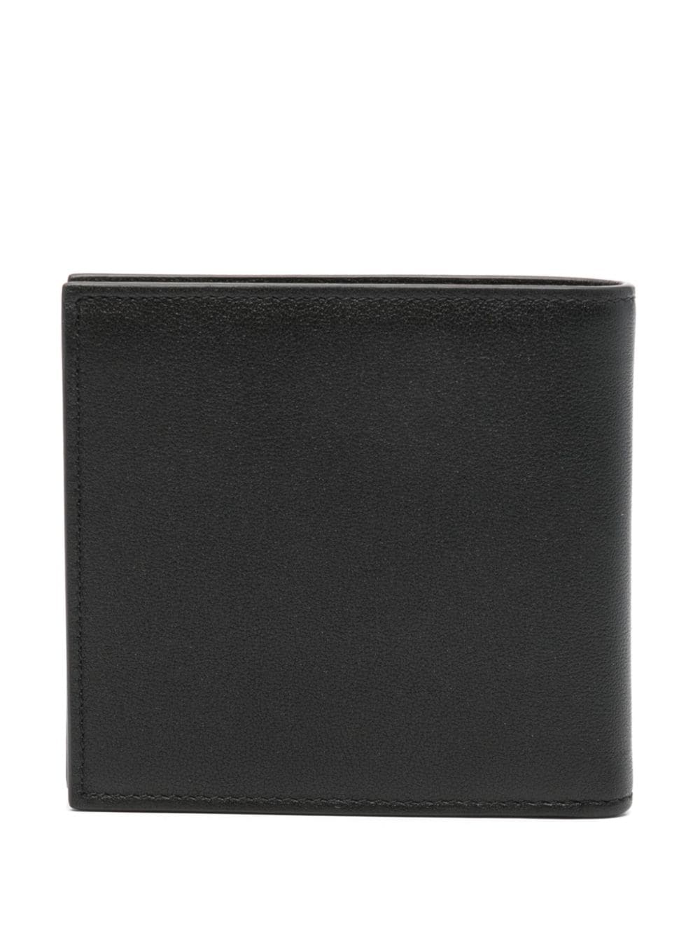 Shop Valentino Vlogo-plaque Leather Wallet In Black