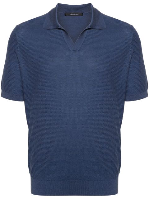 Tagliatore Paco split-neck polo shirt Men