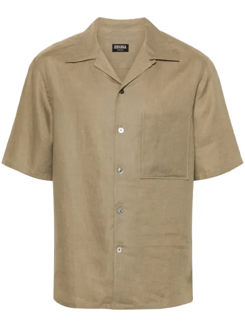 Zegna short-sleeve linen shirt