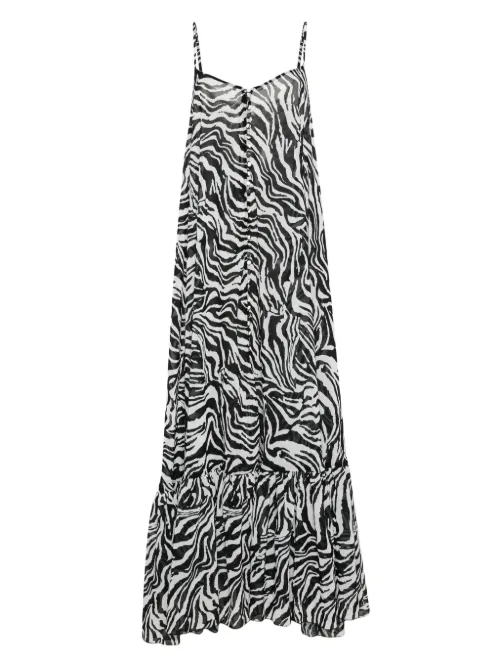 X Reina Olga robe longue à imprimé zébré - ROTATE BIRGER CHRISTENSEN - Modalova