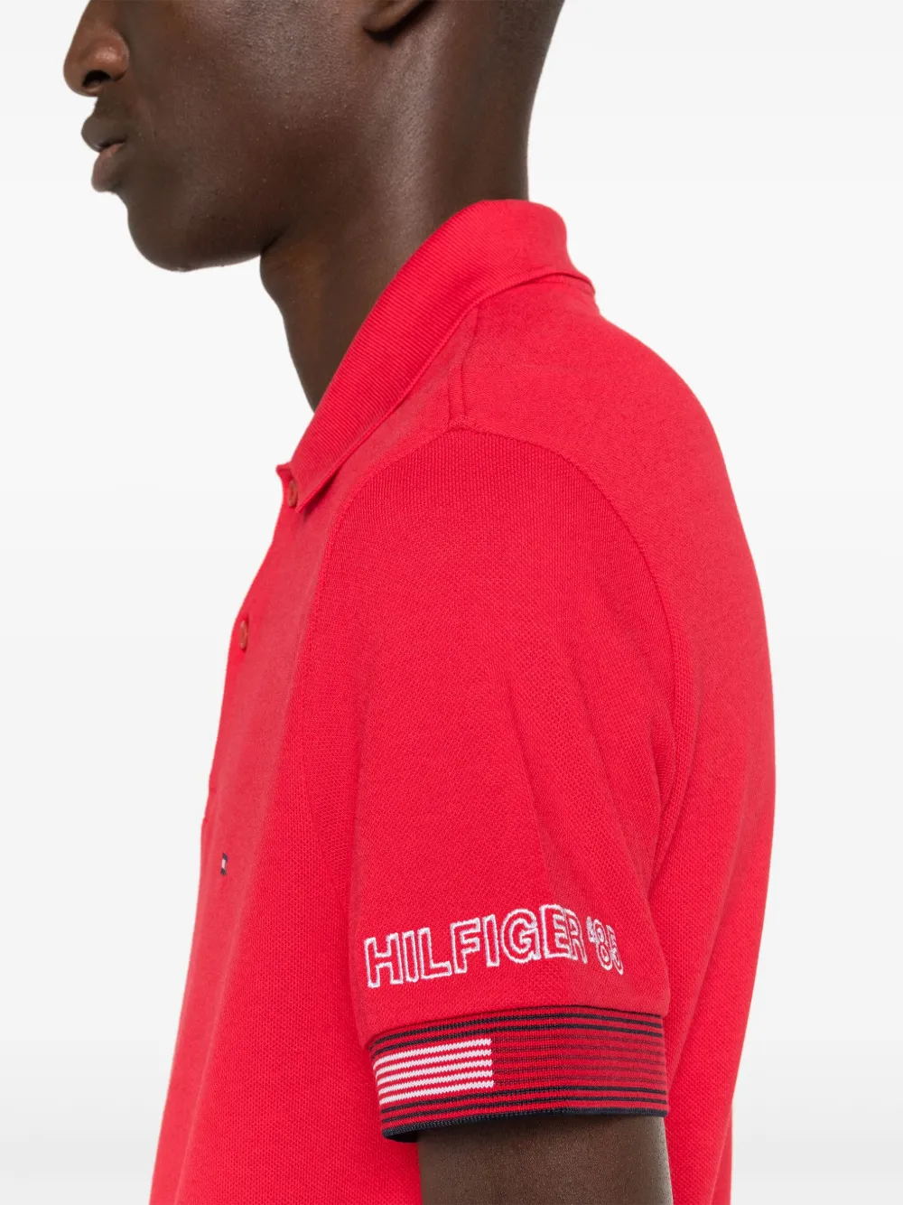 Tommy Hilfiger Piqué poloshirt Rood