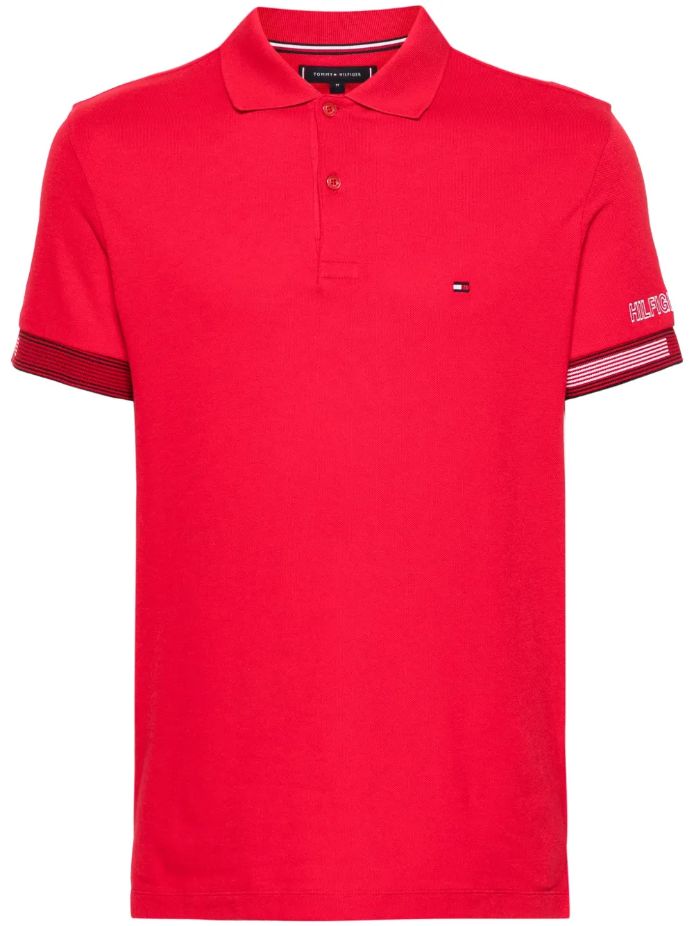 Tommy Hilfiger Logo-embroidered Piqué Polo Shirt In Red