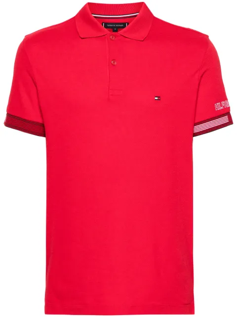 Tommy Hilfiger playera tipo polo de piqué con logo bordado